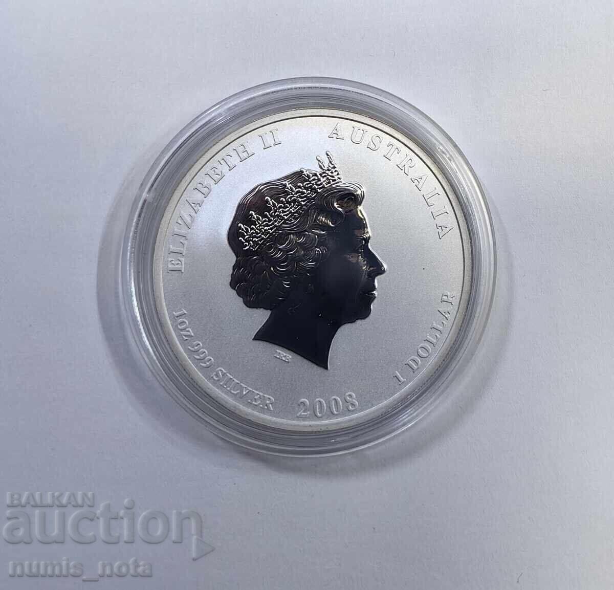 1 oz. Australia Lunar II - Anul Șobolanului cu preț 160.00 BGN | € 81.81