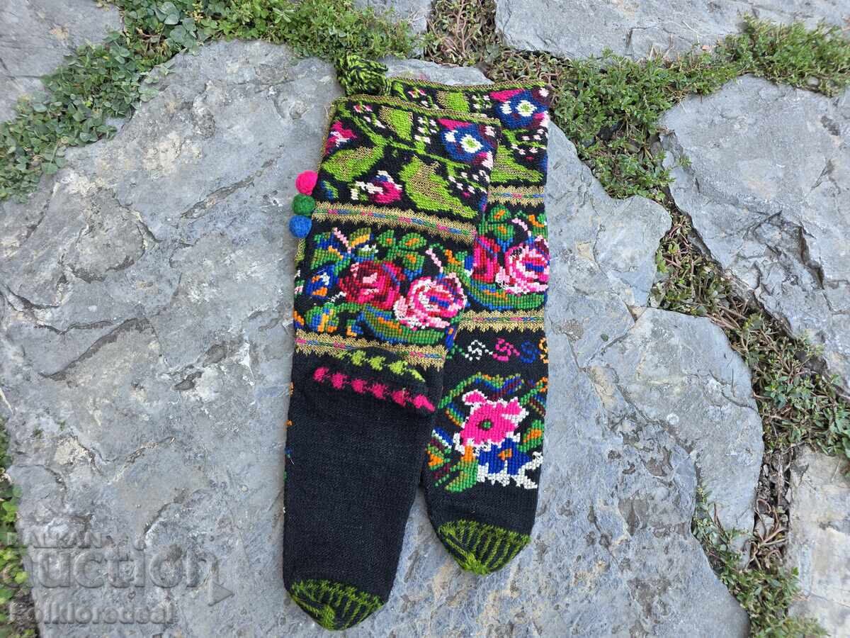 Authentic socks from Gostivar costume with silver thread with price 150.00 BGN | € 76.69 Authentic socks from Gostivar costume with silver thread with price 150.00 BGN | € 76.69