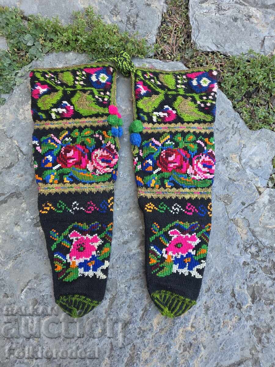 Auction Authentic socks from Gostivar costume with silver thread Auction Authentic socks from Gostivar costume with silver thread