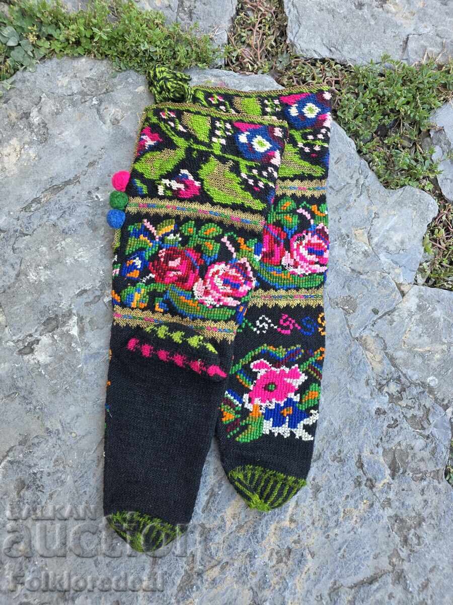 Authentic socks from Gostivar costume with silver thread - 6 Authentic socks from Gostivar costume with silver thread - 6