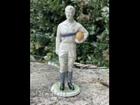 Figurină de porțelan rară de colecție a unui fotbalist