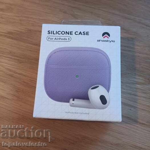 НОВ! Силиконов калъф, протектор за AirPods 3 Lavender - 7
