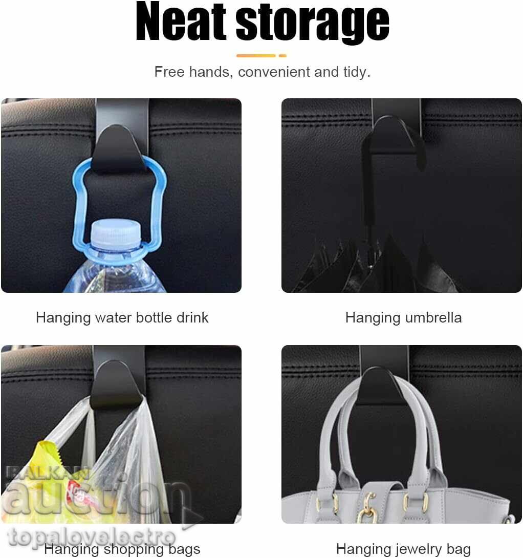 Auction  NEW! Set of 4 Shiny Car Seat Hooks