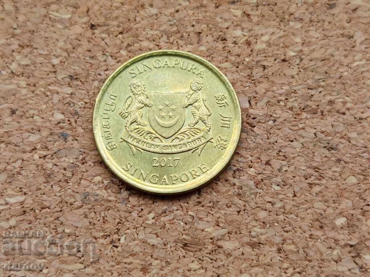 Singapore 5 cenți, 2017 cu preț € 0.30 | 0.59 BGN