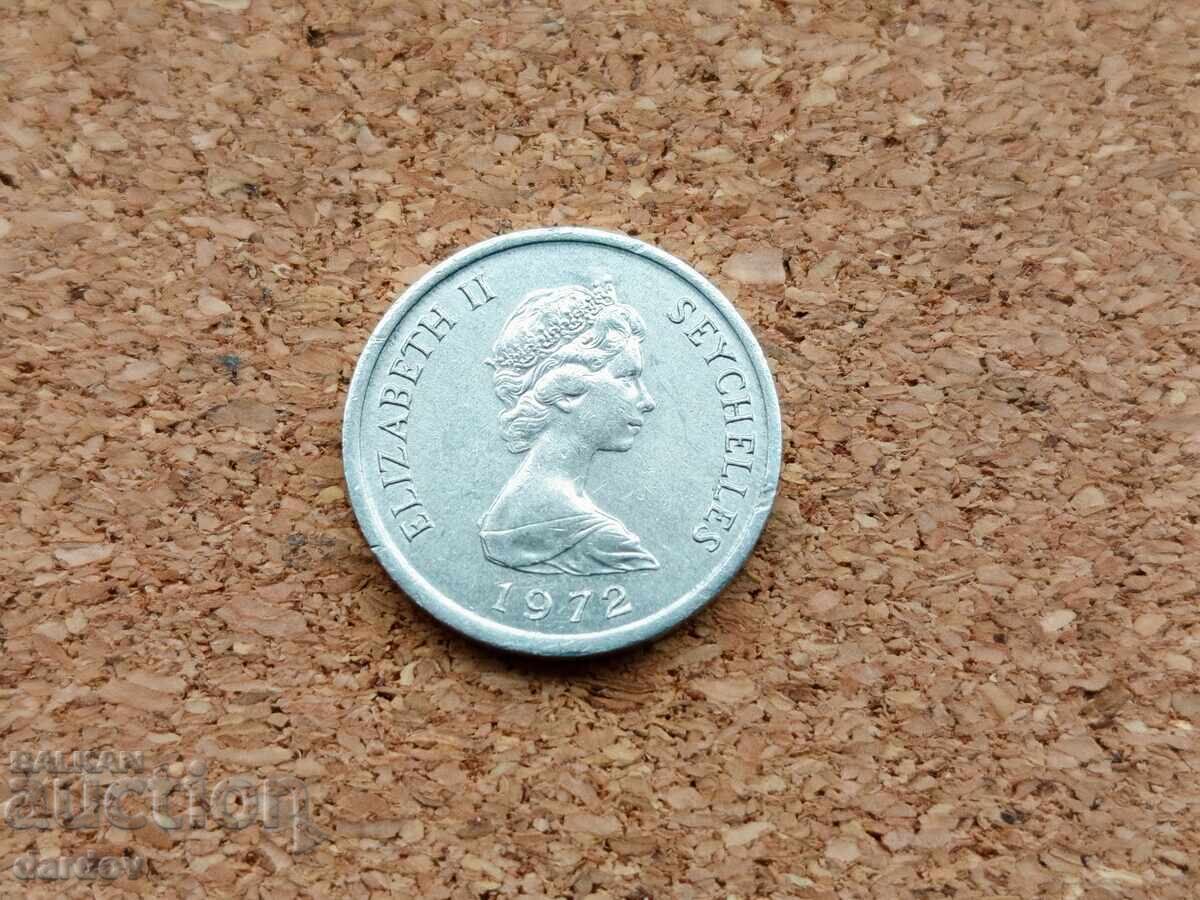 Сейшелски острови 1 цент, 1972 год. Сейшелски острови 1 цент, 1972 год.