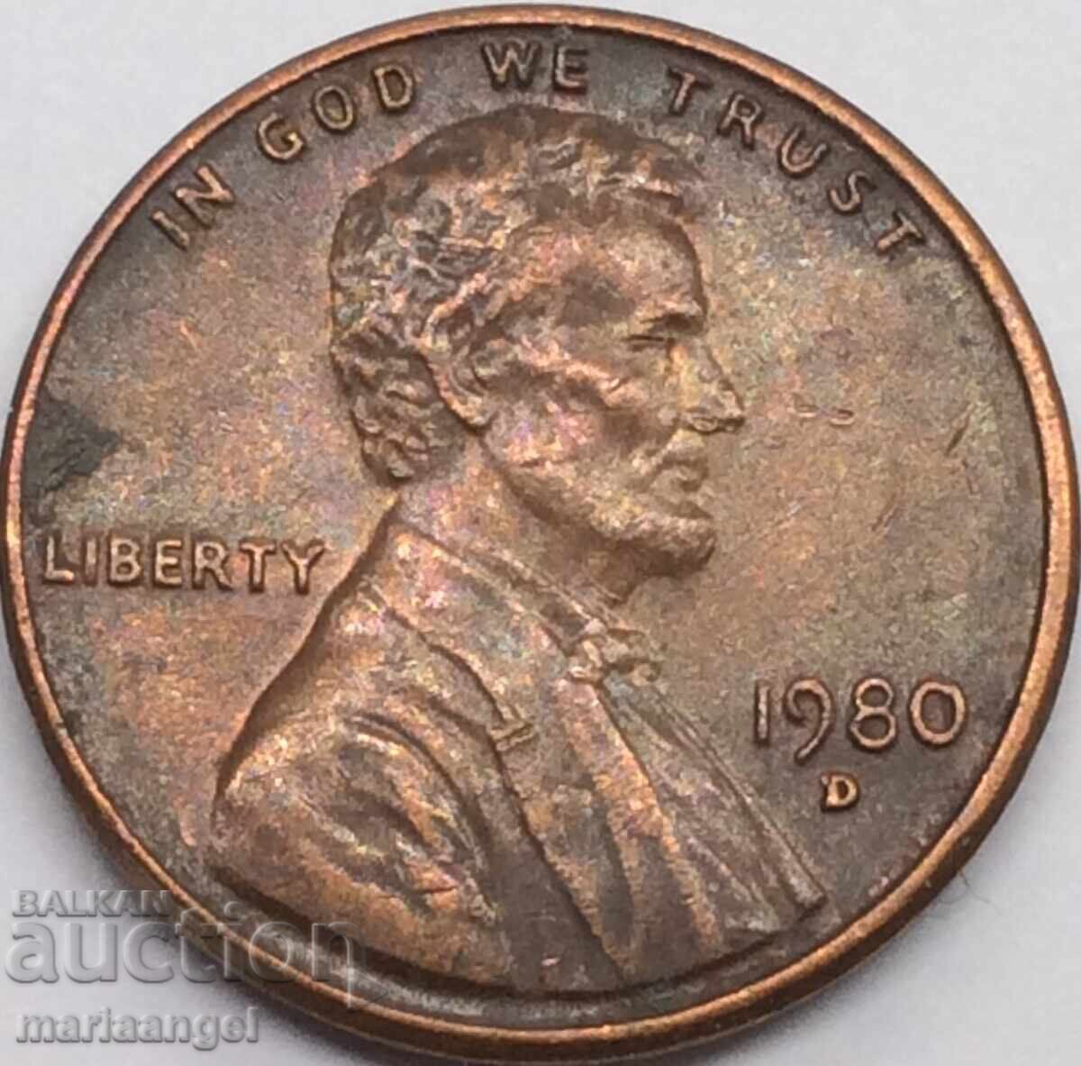 1 cent 1980 USA Lincoln