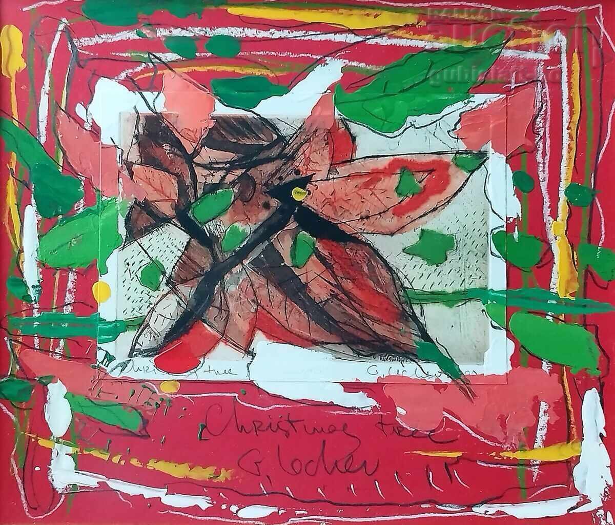 Painting "Christmas tree", artist Georgi Lechev (1949-2025) with price 1750.00 BGN | € 894.76 Painting "Christmas tree", artist Georgi Lechev (1949-2025) with price 1750.00 BGN | € 894.76