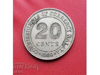 Malaya-20 tsenti 1950
