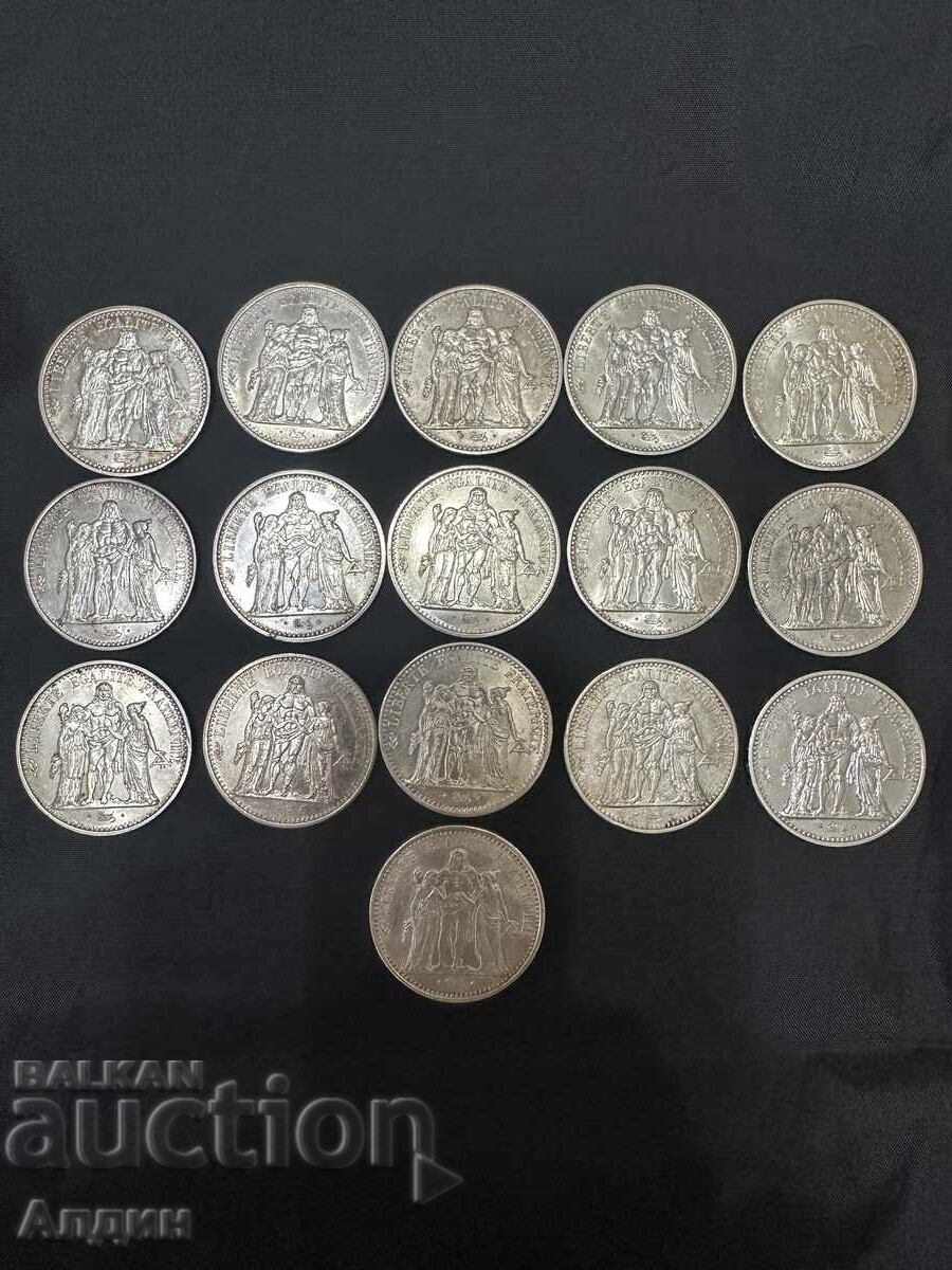 10 Francs Ag 900 Different Years with price 99.00 BGN | € 50.62