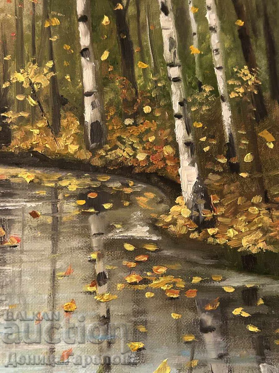 Auction Denitsa Garelova painting 50/40 "Autumn River" Auction Denitsa Garelova painting 50/40 "Autumn River"