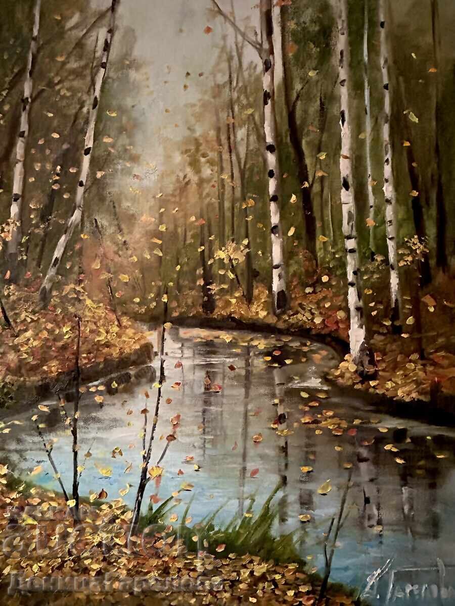 Denitsa Garelova painting 50/40 "Autumn River" Denitsa Garelova painting 50/40 "Autumn River"