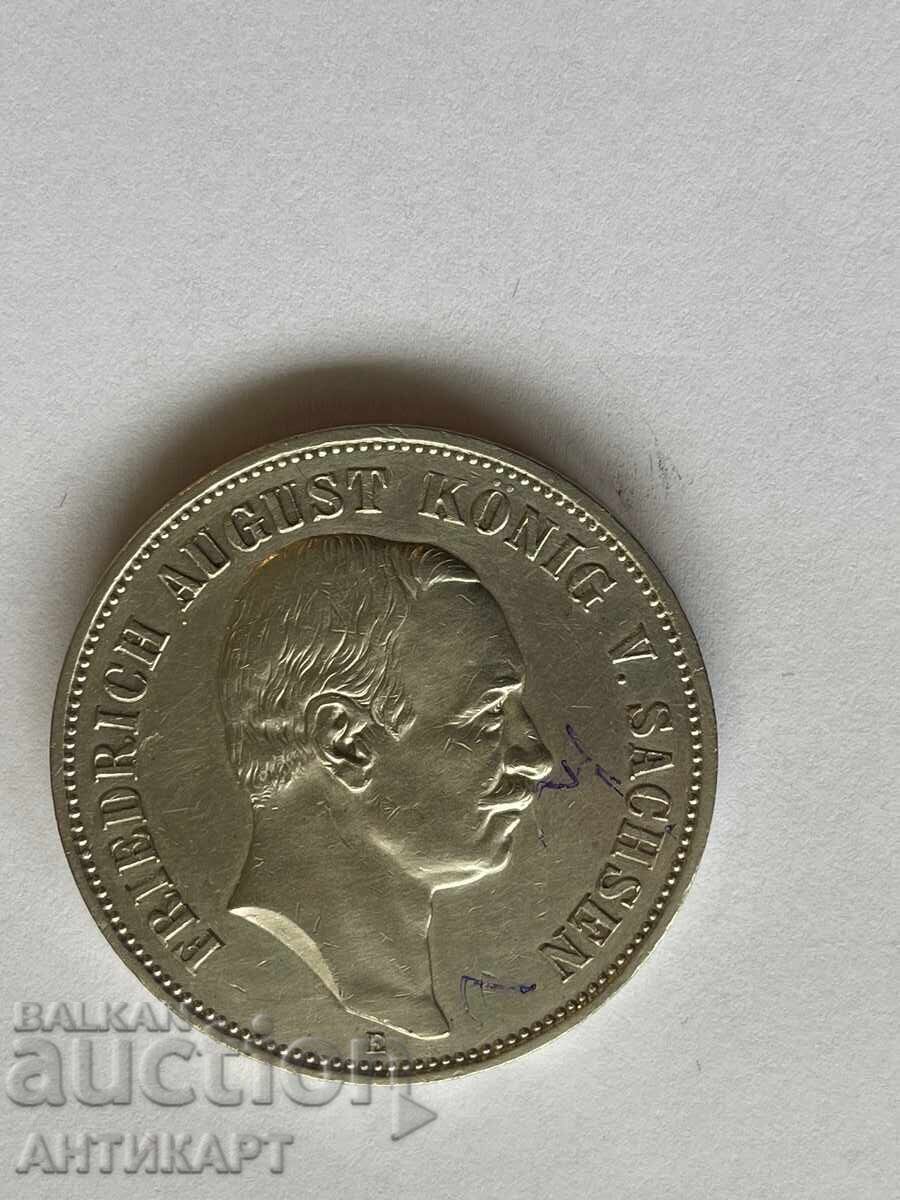 Germany Rare Silver Coin 5 Marks 1908 Saxony Silver Germany Rare Silver Coin 5 Marks 1908 Saxony Silver