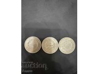 50 franci Ag 900 ani diferiți