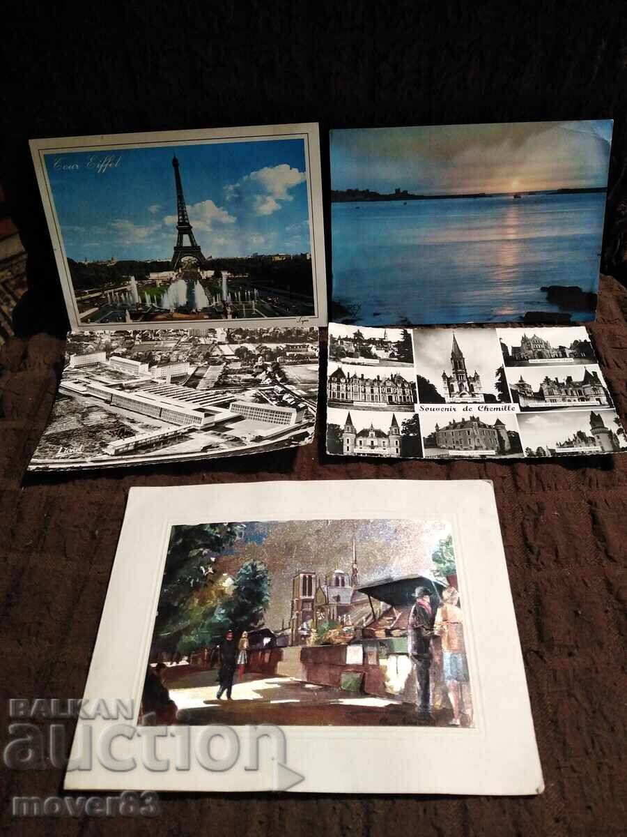 Κάρτες Γαλλίας. Διάφορες. 5 τεμάχια Κάρτες Γαλλίας. Διάφορες. 5 τεμάχια