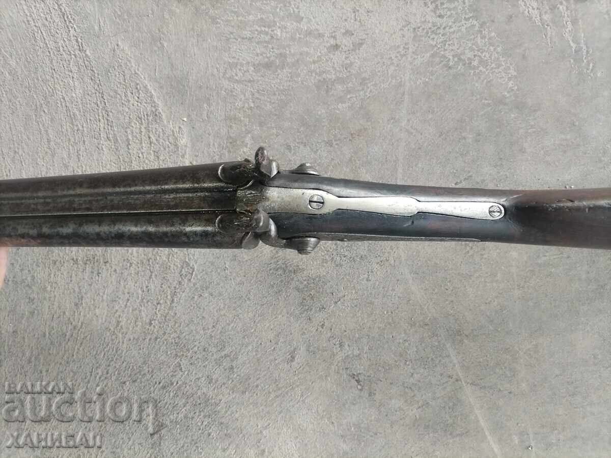 Auction French Capsule Gun Double-Barreled 19th Century Auction French Capsule Gun Double-Barreled 19th Century