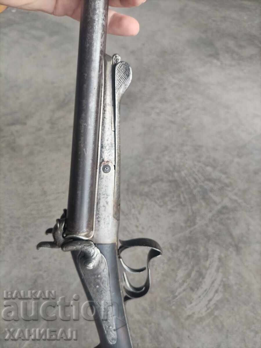 French Capsule Gun Double-Barreled 19th Century - 6 French Capsule Gun Double-Barreled 19th Century - 6