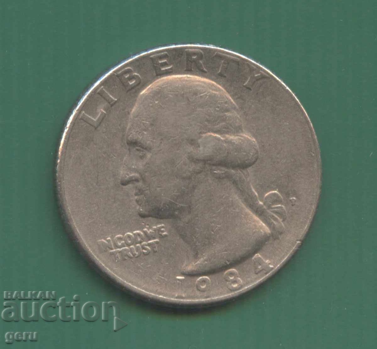 25 cents USA 1984 j4a with price 0.40 BGN | € 0.20 25 cents USA 1984 j4a with price 0.40 BGN | € 0.20