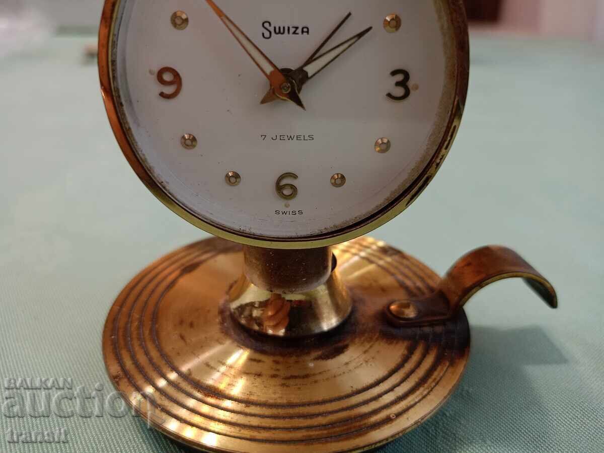 Auction  Swiza Table Clock