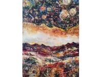 Φωτογραφία του συγγραφέα. Ελαιοχρωματισμοί σε καμβά.