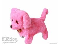 NOU! Cățeluș de jucărie - merge, latră, ochi luminoși câine, roz