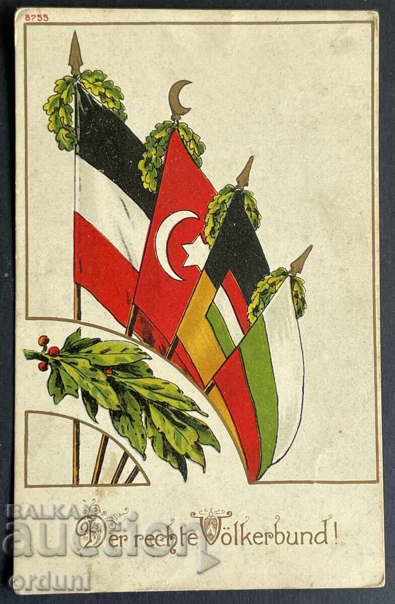 5134 Царство България ПСВ патриотика флагове на съюзни държа 5134 Царство България ПСВ патриотика флагове на съюзни държа