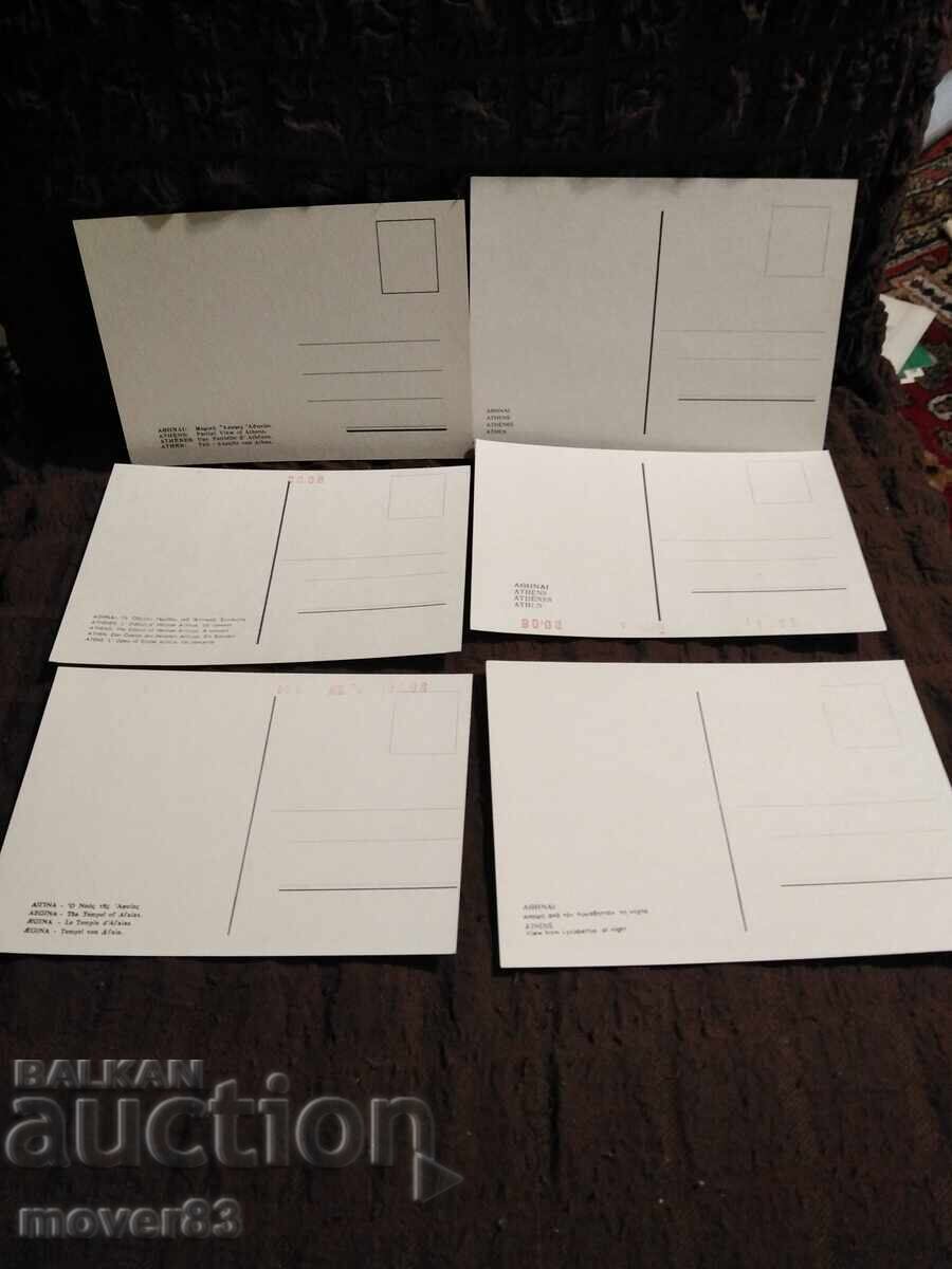 Postcards Greece. Athens. 70s - 5 Postcards Greece. Athens. 70s - 5