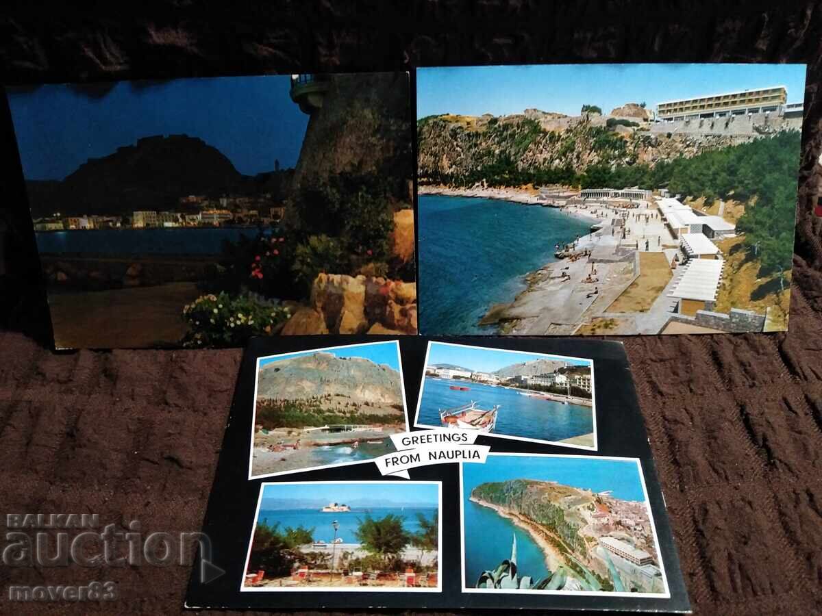 Delivery of Greece Postcards. Nafplio/Mykonos. 1970s Delivery of Greece Postcards. Nafplio/Mykonos. 1970s