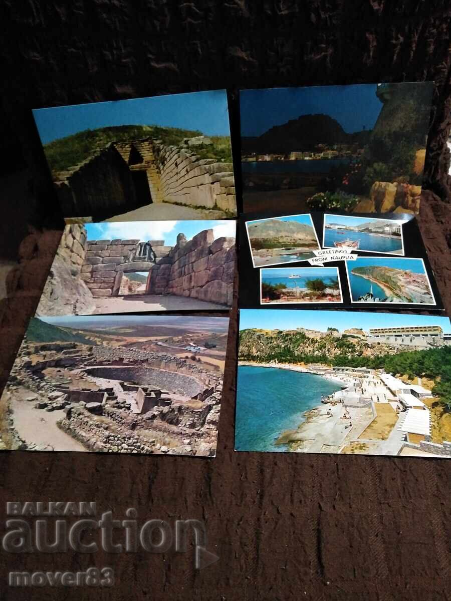 Greece Postcards. Nafplio/Mykonos. 1970s Greece Postcards. Nafplio/Mykonos. 1970s