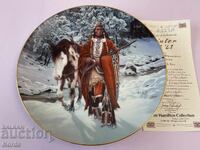 Farfurie indiană de colecție cu certificat