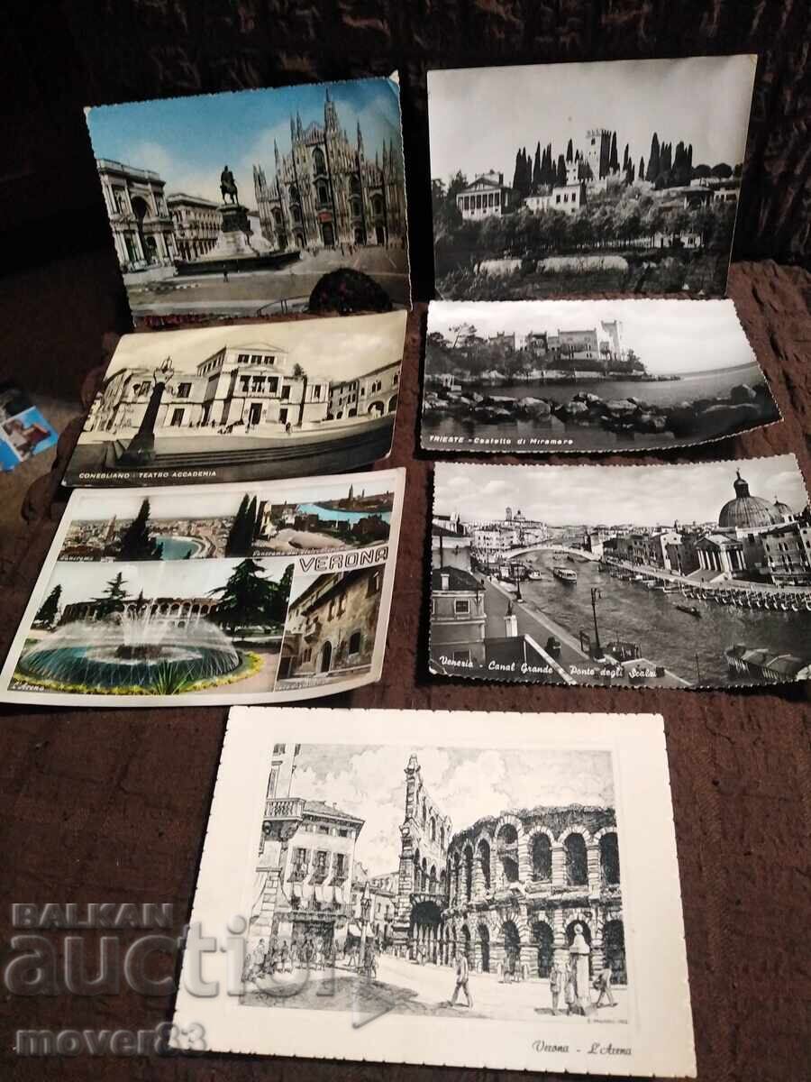 Old postcards. Italy. 1950s Old postcards. Italy. 1950s
