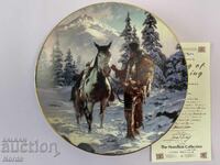 Farfurie indiană de colecție cu certificat