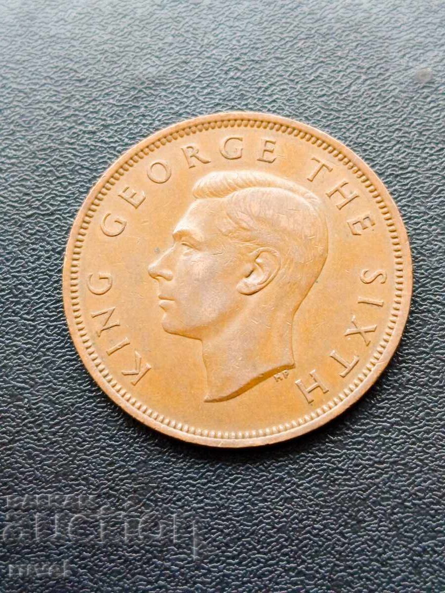 New Zealand 1 Penny 1950 with price 4.00 BGN | € 2.05