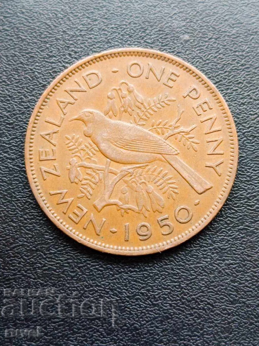 New Zealand 1 Penny 1950