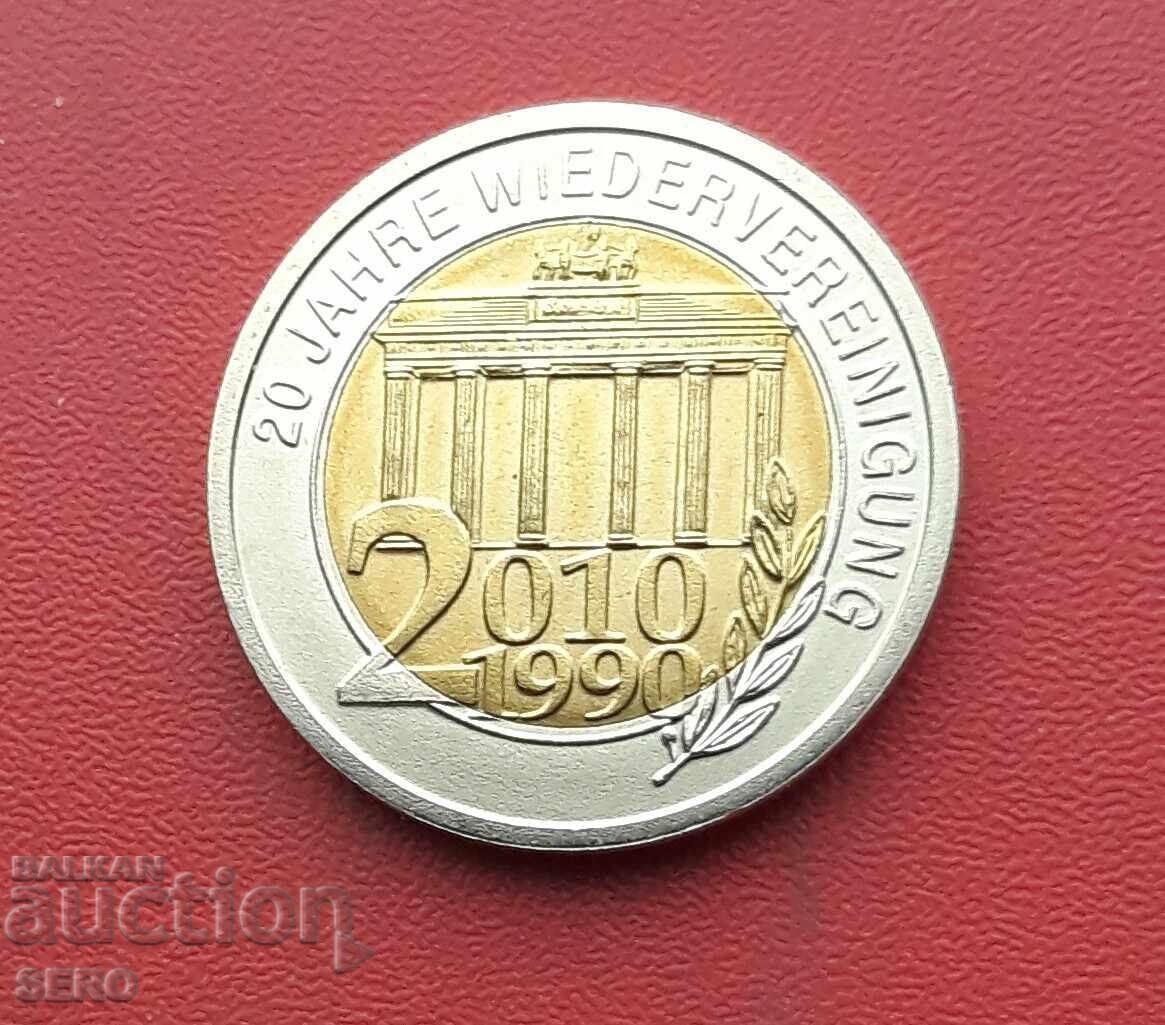 Μετάλλιο - Γερμανία 2010 - 20 χρόνια από την επανένωση της ΟΔΓ και της ΛΔΓ