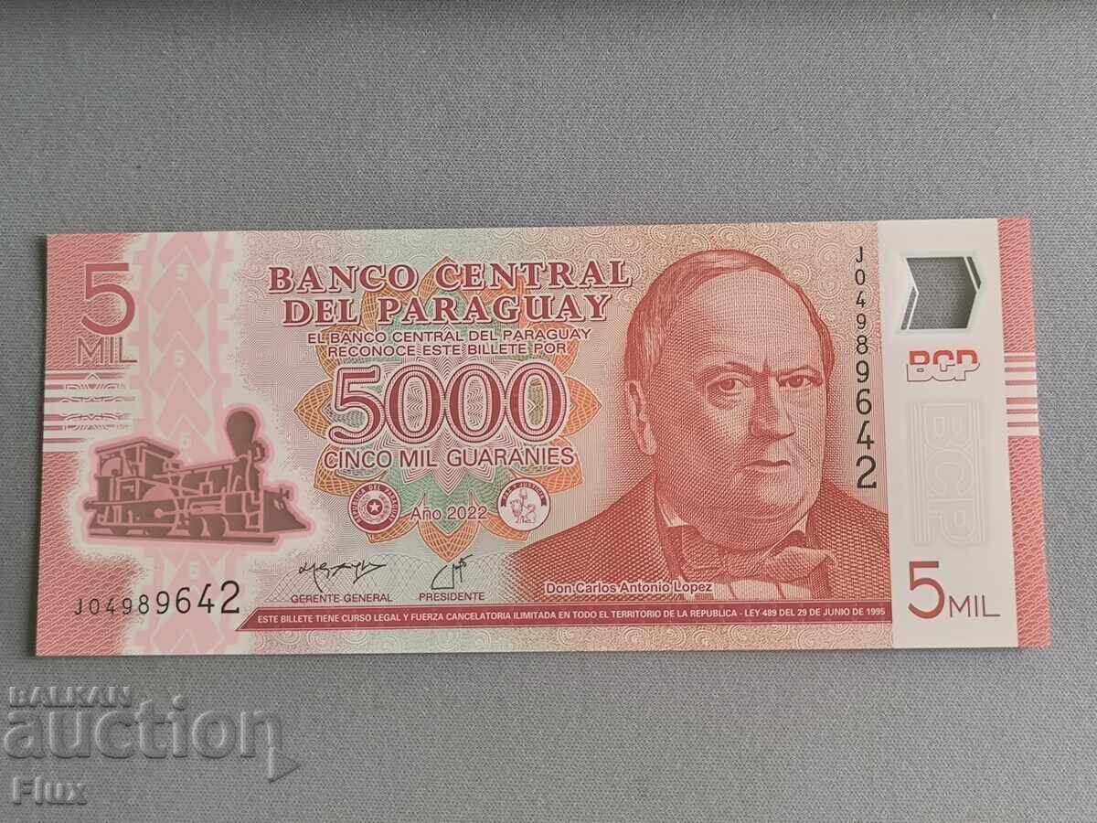 Bancnota - Paraguay - 5000 pesos UNC | 2022