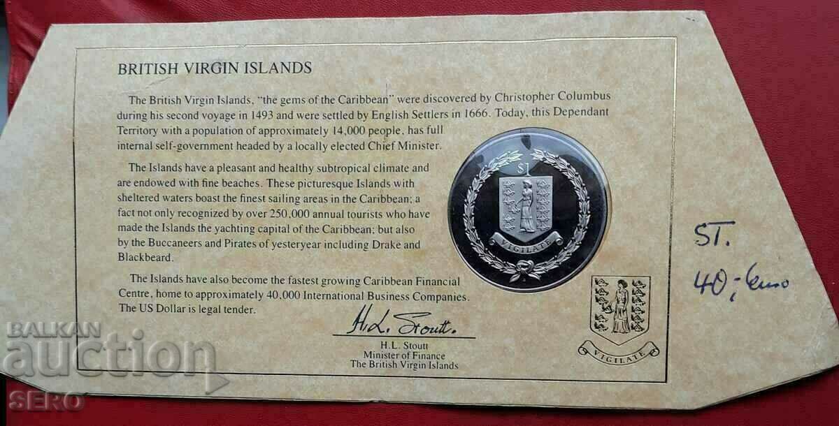 Аукцион Британски Вирджински острови-1 долар 1992 Аукцион Британски Вирджински острови-1 долар 1992