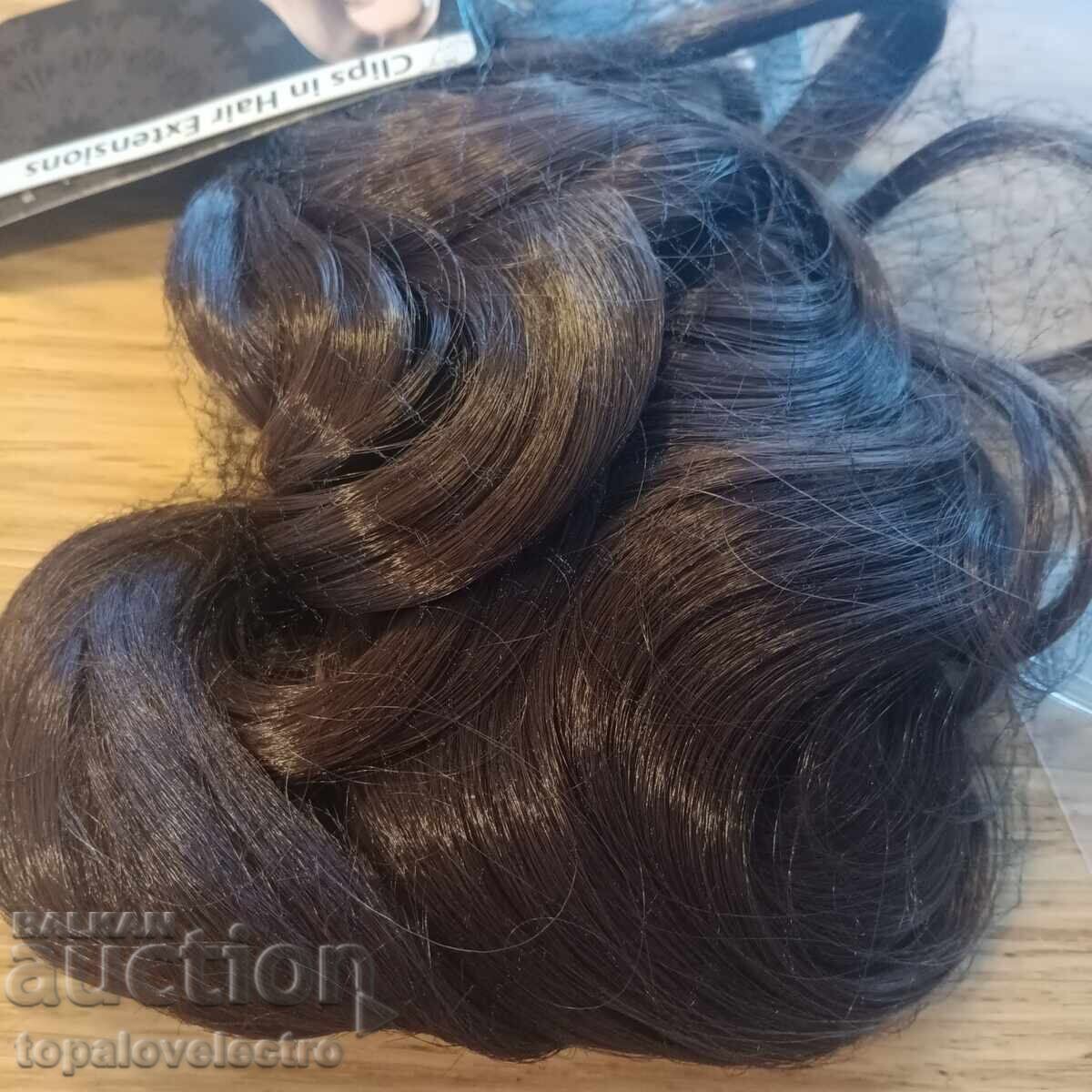 NEW! Synthetic hair extensions, medium brown color, 40 cm with price 4.00 BGN | € 2.05 NEW! Synthetic hair extensions, medium brown color, 40 cm with price 4.00 BGN | € 2.05