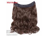 NOI! Extensii sintetice de păr, culoarea maro mediu, 40 cm