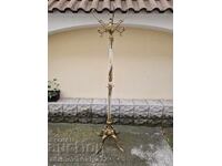Unique antique French coat rack bronze onyx