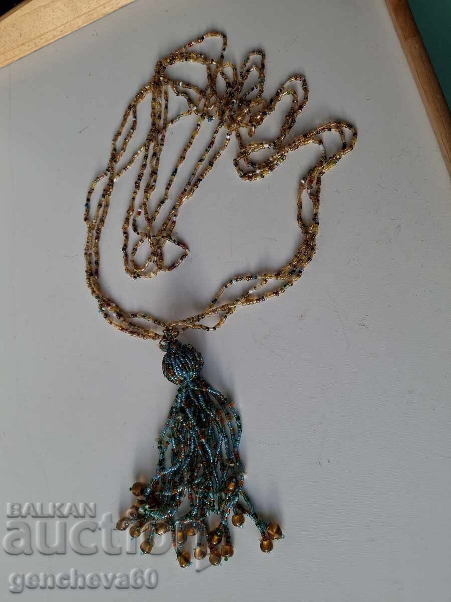Colier lung cu mărgele și ciucure - 7