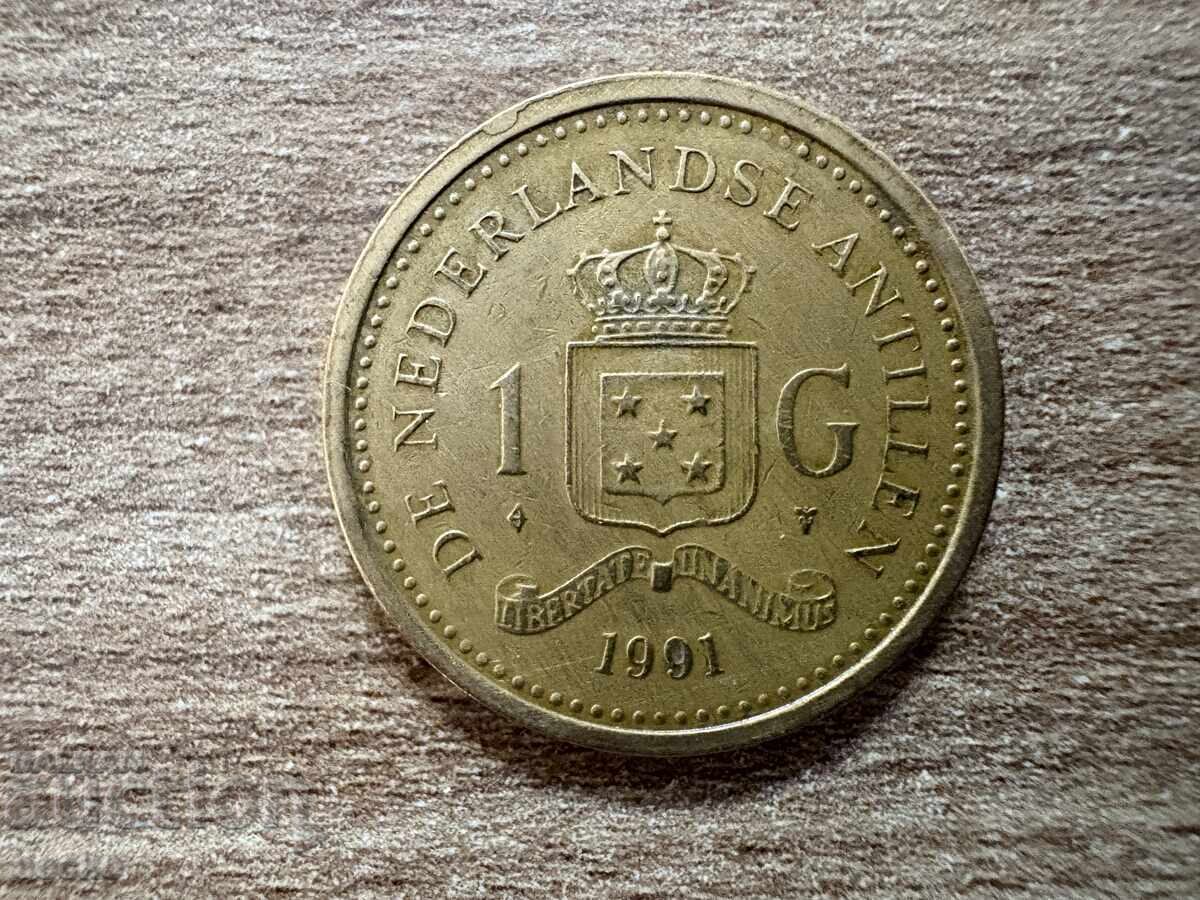 Antilele Olandeze - 1 gulden (1991) Antilele Olandeze - 1 gulden (1991)