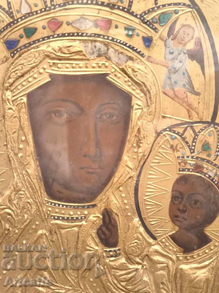 Old icon "Virgin Mary with the Child" (The Black Madonna) with price 610.00 BGN | € 311.89 Old icon "Virgin Mary with the Child" (The Black Madonna) with price 610.00 BGN | € 311.89