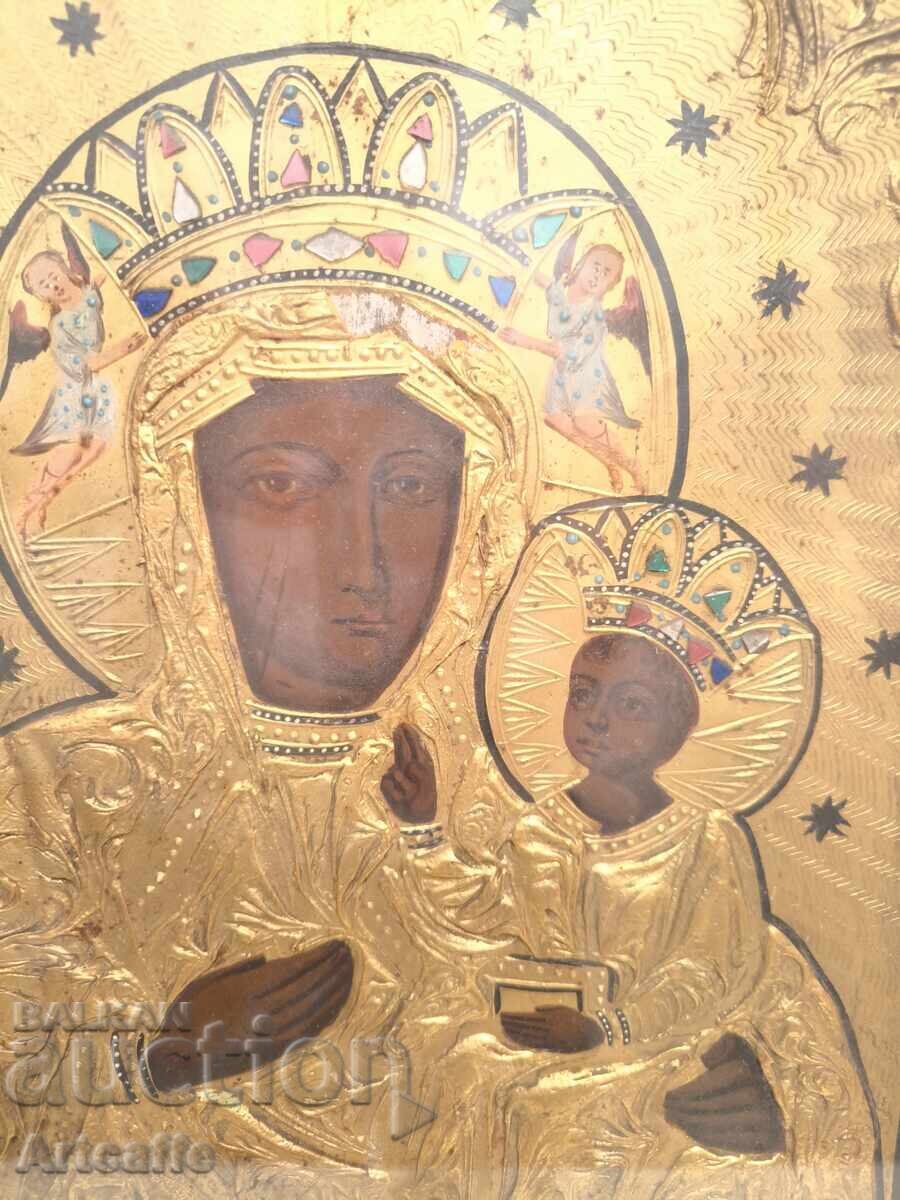 Old icon "Virgin Mary with the Child" (The Black Madonna) - 7 Old icon "Virgin Mary with the Child" (The Black Madonna) - 7