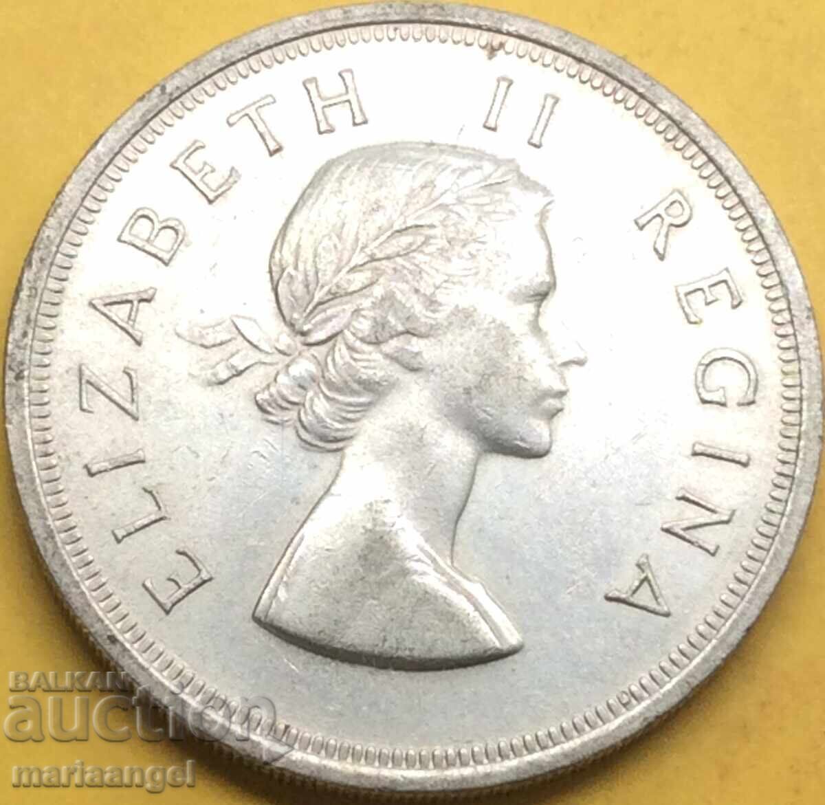 Delivery of 5 Shillings 1958 South Africa Elizabeth II 28.27g Silver