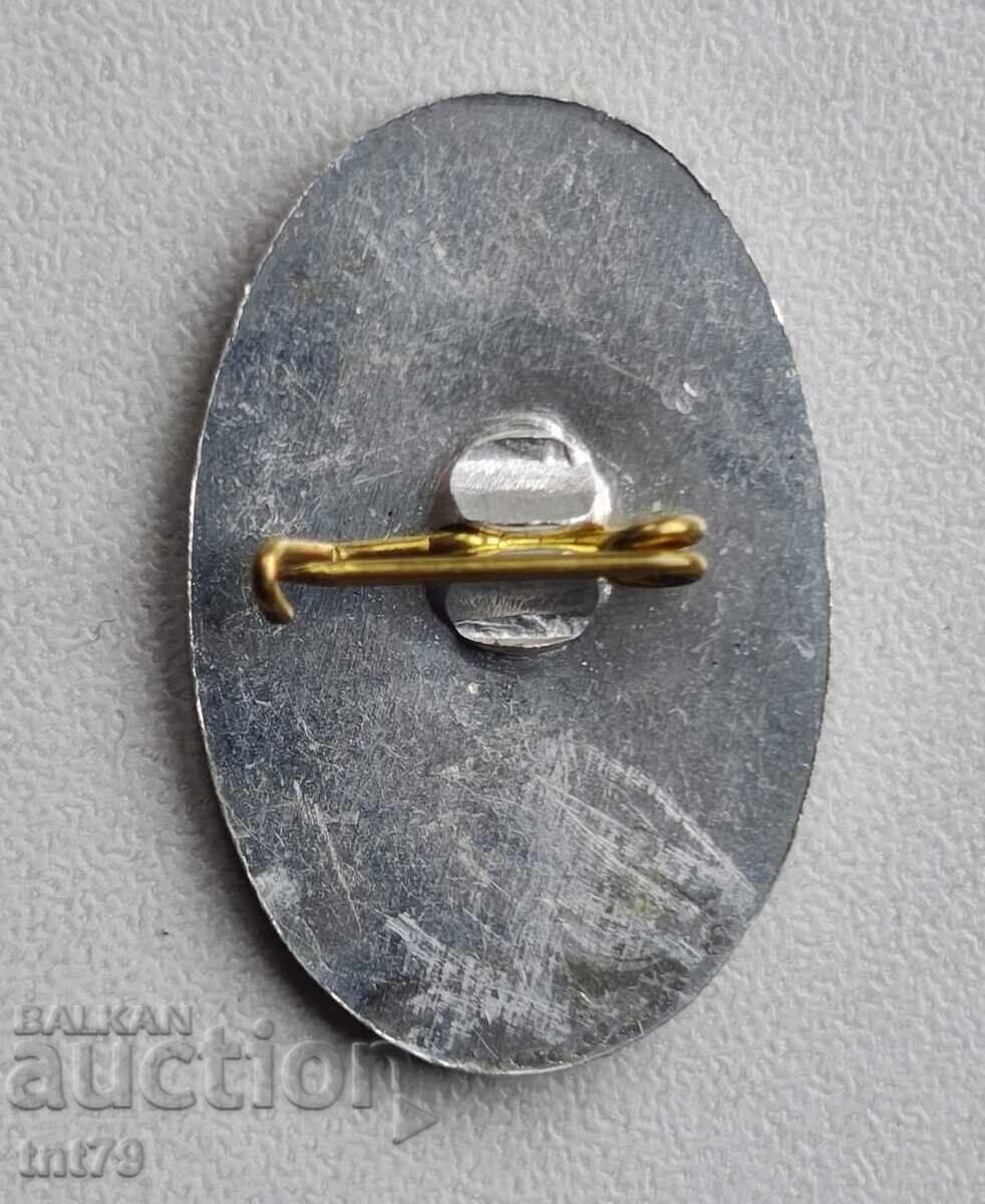 Badge: 100 years of the National Museum of Natural History Sofia - bear. with price € 1.60 | 3.13 BGN