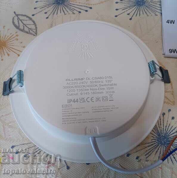 NEW! LED recessed spotlights, 175mm, 15W, 6 pcs/set - 6