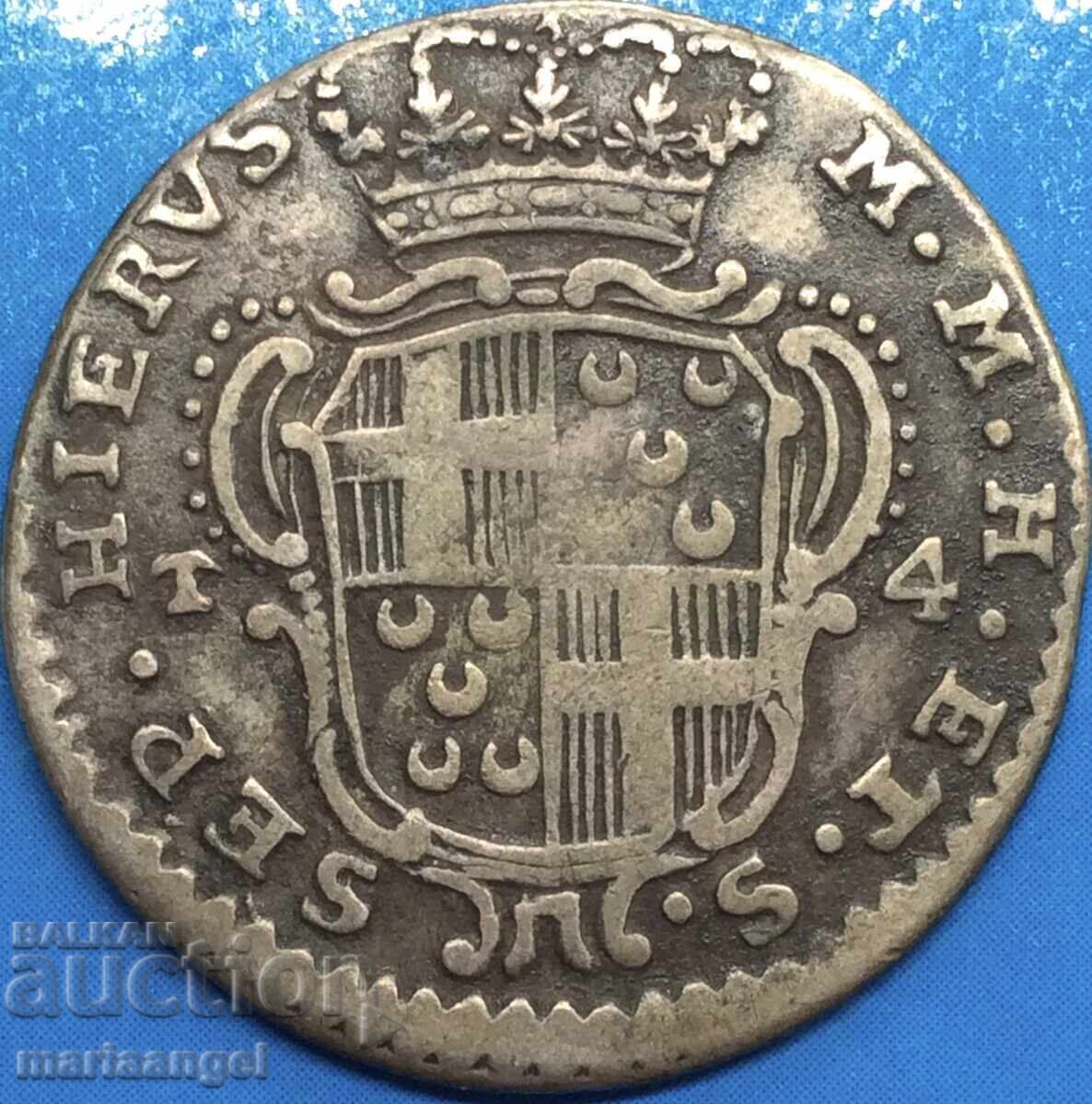 Malta 4 Tari 1768 Certificate Master Emanuel Pinto - Rare with price 456.00 BGN | € 233.15