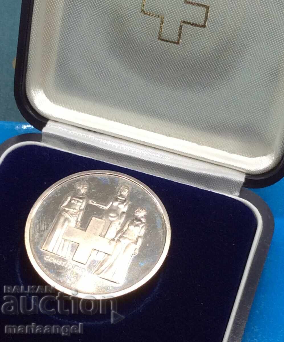 5 franci 1974 Elveția Prooflike patină cutie 5 franci 1974 Elveția Prooflike patină cutie