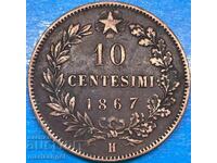 10 Centesimi 1867 Italy 30mm H - Birmingham Victor Emmanuel