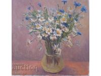 Pictură în ulei, buchet de flori
